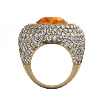 Amira Citrine & Diamond Cocktail Ring